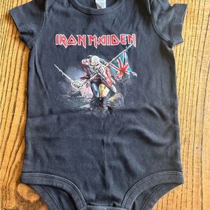 Black Iron Maiden Baby Onesie